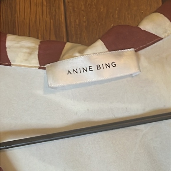 Anine Bing | Red Zebra Benji Blouse Size Small Animal Print Bold Abstract Art - Picture 7 of 10